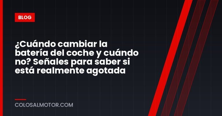¿Cuándo cambiar la batería del coche y cuándo no? Señales para saber si está realmente agotada