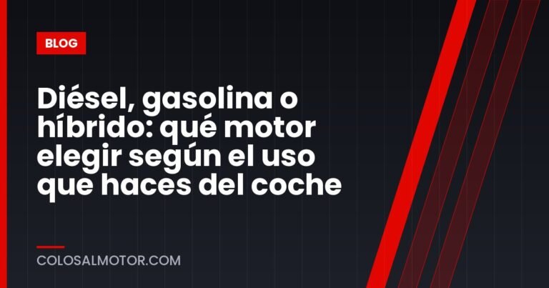 Diésel, gasolina o híbrido: qué motor elegir según el uso que haces del coche
