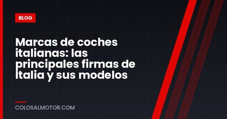 Marcas de coches italianas: las principales firmas de Italia y sus modelos