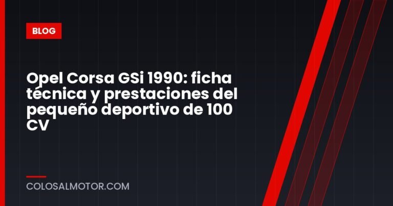 Opel Corsa GSi 1990: ficha técnica y prestaciones del pequeño deportivo de 100 CV