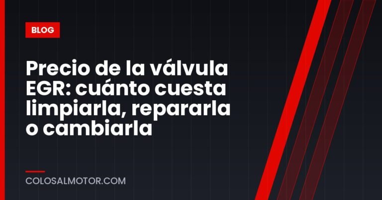 Precio de la válvula EGR: cuánto cuesta limpiarla, repararla o cambiarla