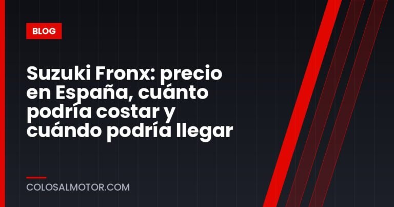 Suzuki Fronx: precio en España, cuánto podría costar y cuándo podría llegar